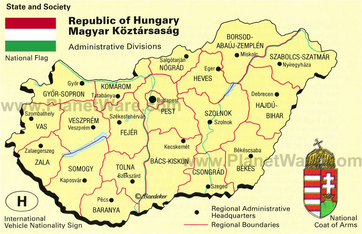 mađarska karta Mađarska – administrativna podjela | Denisov geo kutak mađarska karta